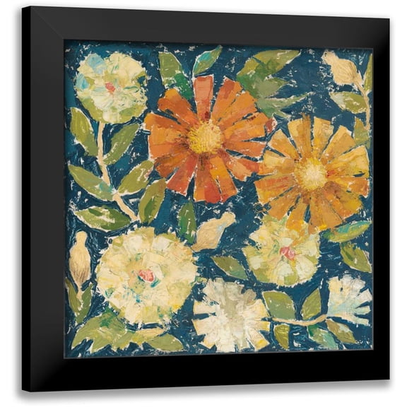 Meagher, Megan 12x12 Black Modern Framed Museum Art Print Titled - April Flowers I