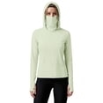 thumbnail image 5 of QATAINLAV SPF Shirts for Women Long Sleeve UPF 50+ Sun Protection Hoodies with Face Mask Lightweight Rash Guards Thumb Holes Hiking Tops Mint Green M, 5 of 7