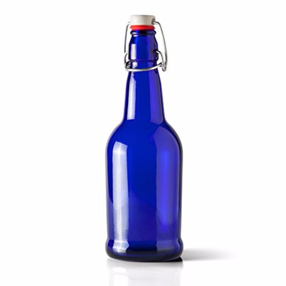 16 oz Blue Beer Bottle's with EZ Flip Top Cap Case of 12