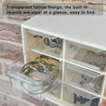 thumbnail image 4 of Storage Box with 9 Compartments for Storing Small Parts, Screws, DIY Tools, White Organizer 3 Tiers with Transparent Drawers, 4 of 7