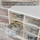 thumbnail image 4 of Caja de almacenamiento con 9 compartimentos para guardar piezas pequeñas, tornillos, herramientas de bricolaje, organizador blanco de 3 niveles con cajones transparentes, 4 of 7