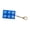 Blue, variant on Innovative 6 Keyboard Toy Crystal Keycap Keychain Stress Relief Fingertip Gadget Toy Clicking