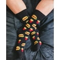 thumbnail image 6 of MeMoi Men's 2 Pair Pack Burger and Fries Bamboo Blend Crew Socks - Mens - Male, 10-13, Black, 6 of 6