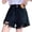 Z4-Black, variant on Shadoumai High Waist Girls Summer Denim Skorts Casual Big Kids Fashion Rainbow Button Design