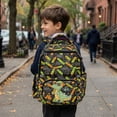 thumbnail image 4 of HUIACONG Skateboard Dinosaur Print School Backpack for Kids Boys Age 5-16, Water Resistant Large Capacity Multi Pocket Bookbag with Adjustable Padded Straps for School Travel Daily Use, 4 of 7