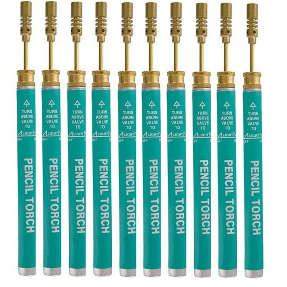 set of 10 butane mini pencil torches refillable welding soldering
