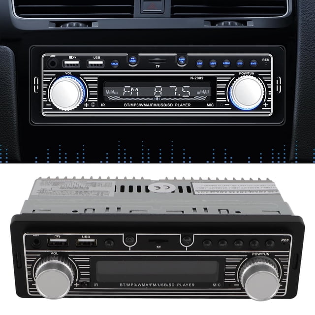 Car Stereo Receiver Single Din, 87.5-108MHz 30 Stations USB 12V Safe Digital Fast Charging Car in Dash MP3 Player for Automobile