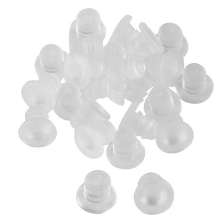 Outdoor Patio Furniture Chair Glides 24pcs 5mm Clear Soft Stem Bumpers Glide, Patio Outdoor Furniture Glass Table Top Embedded ()