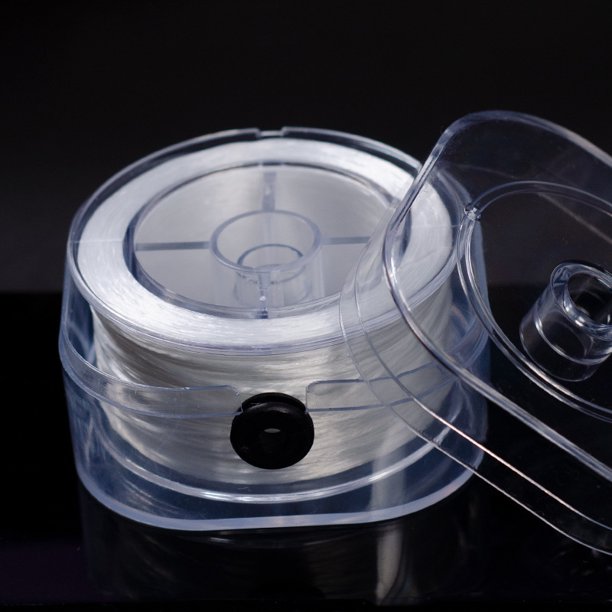 Línea elástica plana, caja cuadrada, pulsera de línea Duke, línea de cristal, cuentas para usar, cuerda elástica de línea Duke, cuerda con cuentas