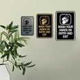thumbnail image 4 of Signs ByLITA Portrait Round Wash your hands on entry and exit Sign (Black Gold) - Medium, 4 of 5
