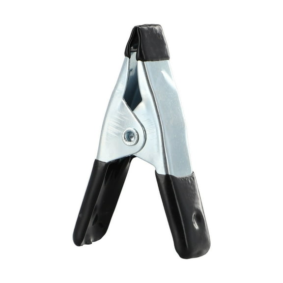 1Pcs 2Inch 5Cm Metal A-Shaped Clip Spring Clamps Woodworking Grip Powerful Tools Crocodile Clip Clip Red Plastic Tips Tool Black Fangkenuo