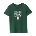 thumbnail image 4 of Camiseta básica informal de verano con cuello redondo para mujer, para trabajo en la calle, Camping XL, 4 of 7
