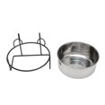 thumbnail image 2 of Stainless Steel Coop Cup Multipurpose Removable Hanging Pet Bowl with Holder for Cats Dogs Birds Rats, 2 of 9
