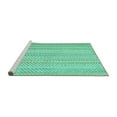thumbnail image 2 of Ahgly Company Machine Washable Indoor Rectangle Abstract Turquoise Blue Contemporary Area Rugs, 4' x 6', 2 of 4