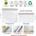 thumbnail image 3 of czcpp-10 Sacs à Sandwich Réutilisables Lavables au Lave-Vaisselle, Sacs de Congélation Réutilisables, Sacs de Stockage Alimentaires Extra Épais Étanches Sans Silicone Ni Plastique pour Mariner Viandes, Céréales, Déjeuner, Articles de Voyage, 3 of 4