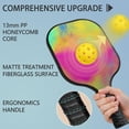 thumbnail image 2 of Pickleball Paddles Set Of 2, Fiberglass Surface, Fluid Smoke Aurora Art Style, 4 Balls & Bag, 2 of 5
