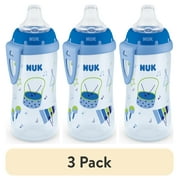 (3 pack) NUK Toddler Active Cup, 10 oz Soft Spout Sippy Cup, 12+ Months, 1 Pack, Boys