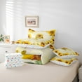 thumbnail image 6 of jejeloiu Letter A Monogrammed Twin Bedding Sets 7-Piece,Rustic Flower Print Bedding Comforter Set,Retro Yellow Sunflower Sheet Sets For Child,Microfiber Room Decorative Reversible, 6 of 8