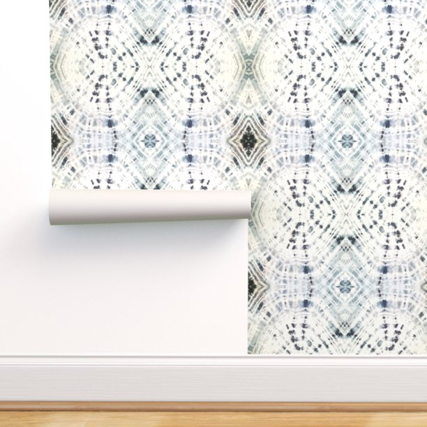 PeelandStick Removable Wallpaper Tie Dye Pattern Marble Printed Black