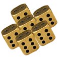 thumbnail image 3 of 6 dados artesanales de latón, dados sencillos para juegos, dados pequeños de latón macizo para manualidades., 3 of 8
