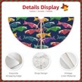 thumbnail image 5 of Balery Colorful Carp Streamer 1 Printed Christmas Tree Skirt , Merry Christmas Party Christmas Tree Decoration,Adjustable Tree Skirt-30", 5 of 8