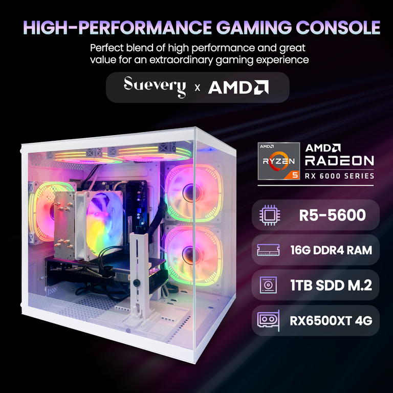 ゲーミングPC Ryzen 5 5600X RX6500XT メモリ16GB Amazon.com: HOENGAGER Panorama Gaming PC Desktop - AMD Ryzen