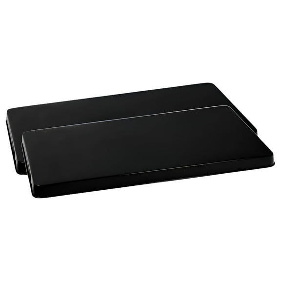 Calypso Basics, Tin Rectangular Burner Cover Set of 2, Black
