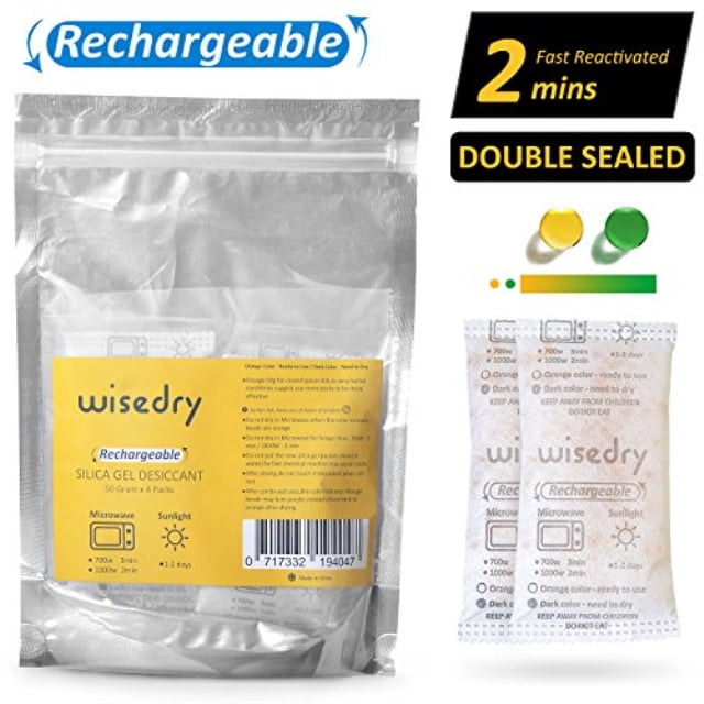 50 Gram 4PACKS Microwave Fast Reactivate in 2MINS Silica Gel Packets