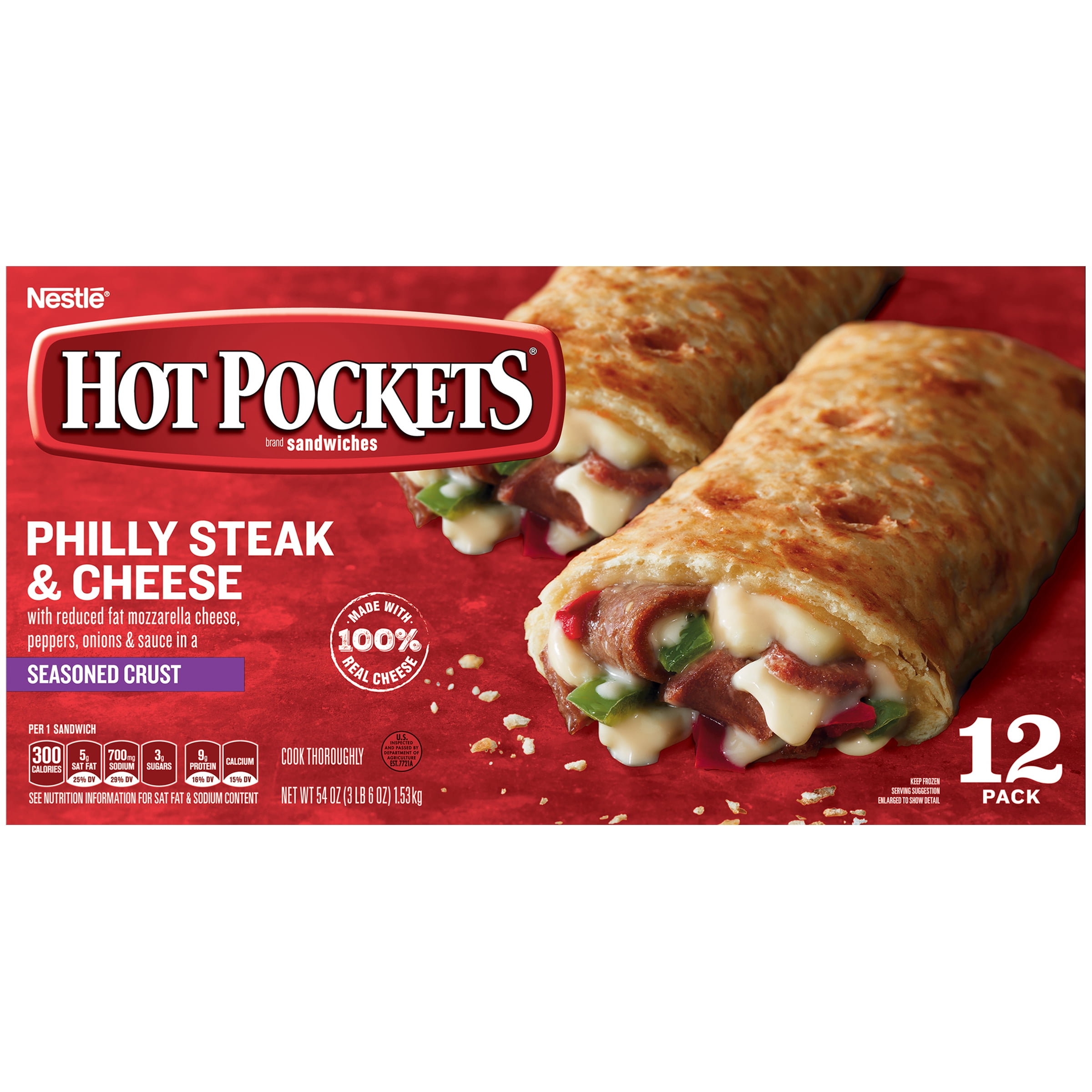 HOT POCKETS Philly Steak & Cheese Frozen Sandwiches