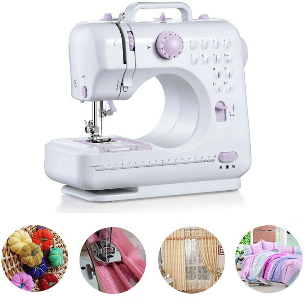 New Mini MultiFunctional Sewing Machine w/2 Speeds Double Thread For