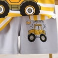 thumbnail image 6 of CAICJ98 Toddler Baby Summer Clothes Girls 3 6 12 18 Months 2T 3T 4T 5T Boys Outfits Short Sleeve Print Pocket T-Shirt Tops and Shorts Set (Yellow,2-3 Years), 6 of 7