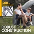 thumbnail image 4 of Oversized Folding Camping Chair for Adults, Supports 500 lbs – Breathable Fabric, Insulated Cup Holder, 8-Can Cooler, Padded Backrest & Seat, Storage Pouch, Carry Bag, 4 of 8