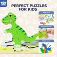 thumbnail image 3 of Puzzles TOY Life, dinosaurio de madera para niños pequeños, 7 unidades, de 2 a 4 años, 3 of 7