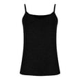 thumbnail image 6 of Womens Summer Sleeveless Cami Shirts V Neck Solid Spaghetti Straps Tank Vest Camisole Slim Fitted Soft Comfy Blouses, 6 of 7