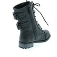 thumbnail image 5 of Link Mango-61KA Baby Girls Combat Lace Up Boots Black Toddler, 5 of 7