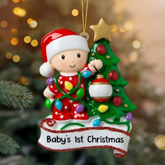 putnchl 2025 Ornament Baby's First Christmas Baby Decorating Christmas Tree Ornament Artisanal Customized Decoration Baby Ornaments
