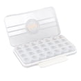 thumbnail image 3 of Organizador de medicamentos portátil de plástico transparente, caja de almacenamiento diaria para aceite de pescado, vitaminas y suplementos, 28 compartimentos., 3 of 12