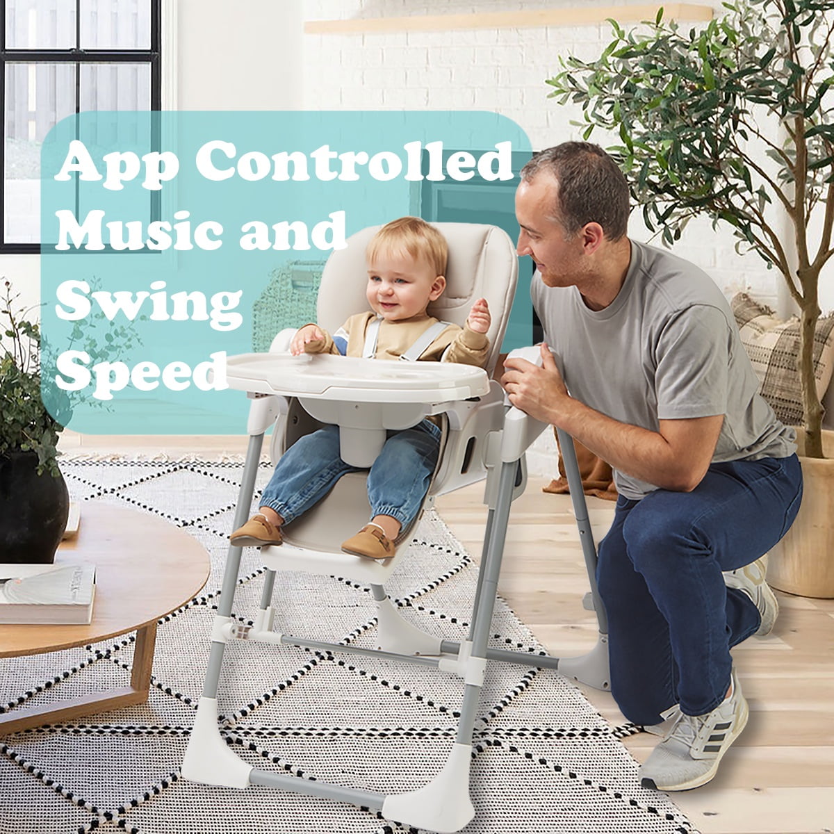 SnuggleBug 2-in-1 Infant Swing and High Chair