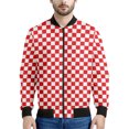 thumbnail image 4 of Chaqueta con cremallera a cuadros con estampado 3D colorido para hombre, sudadera de gran tamaño a la moda, chaquetas de calle para primavera y otoño, abrigos de manga larga, 4 of 4