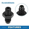 thumbnail image 4 of Unique Bargains Male Flare Reducer Hose Fitting Adapter TF-AN4-1/8 NPT Fuel Line Connector Aluminum Black, 4 of 6