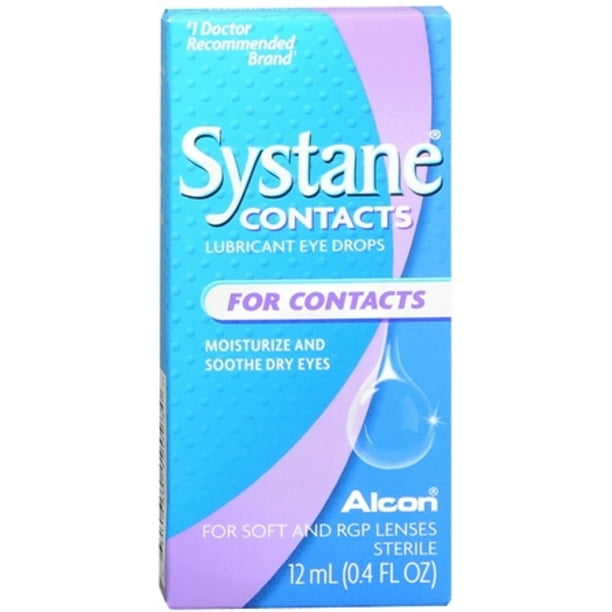 Systane Contacts Lubricant Eye Drops Soothing Drops 12 mL (Pack of 2)