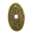 thumbnail image 1 of Moneda de Cobre Antigua perfecl Jia Zi Amuletos 33x57mm, 1 of 8