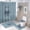style-331, variant on 4 Piece Decor Shower Curtains Sets with Non-Slip Rugs Toilet Lid Cover And Bath Mat Personalised Family Wreath Waterproof Shower Curtain Personalized Gifts for Bathtub Decor