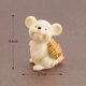 thumbnail image 2 of Ratón de la fortuna, animal pequeño, decoración de micropaisaje, joyería suculenta, lingote, moneda de oro, ratón, decoración de resina, 2 of 5