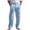 Z09Sky Blue, variant on Cotton Linen Pants Men Casual Loose Fit Elastic Drawstring Waist Wide Leg Pant Lightweight Summer Beach Pants Pockets Sky Blue 3XL