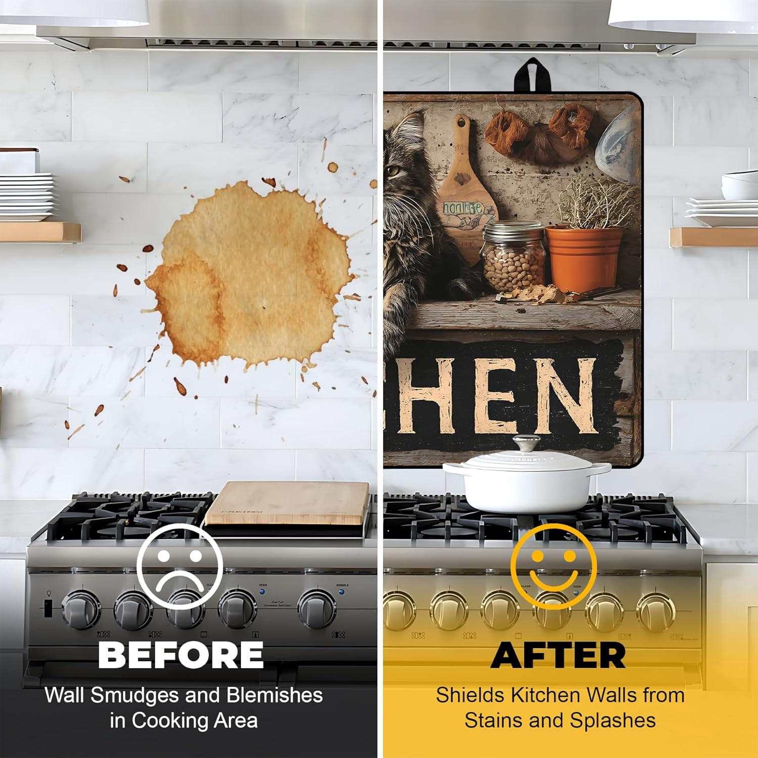 Stove Top Cover for Electric/Glass Stove, Flat Top Cooktop Protector, Electric Cooktop Cover, Extra Counter Space for Kitchen (KITCHEN Cat)