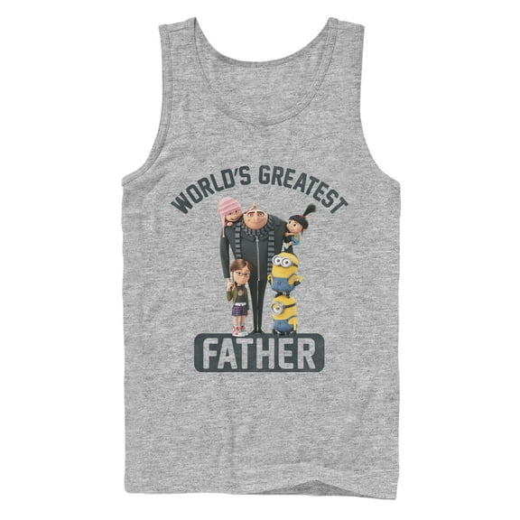 Men's Despicable Me World's Greatest Father Tank Top Athletic Heather Large