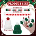 thumbnail image 2 of Dalrosia Mini Knit Hat Mini Christmas Scarf Set Mini Santa Hats for Crafts Mini Christmas Decorations Christmas Tree Ornaments for DIY Craft Art Snowman Doll, 2 of 7
