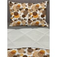 thumbnail image 3 of Earth Tones Comforter & Sham Bedding Set, Abstract Pastel Pattern with Overlapping Chaotic Spots and Ring Shapes, 3 pcs Duvet Set Microfiber Filling Quilt, 5 Sizes, Orange Brown Tan, by Ambesonne, 3 of 4