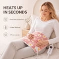 thumbnail image 3 of Daisy Heating Pad for Back Period Cramps Neck Shoulder Pain Relief Portable Electric Heat Pads Pink Stuff Gifts Ideas, Funny Useful Self Care Christmas Birthday Gift for Women Mom Her Wife Girlfriend, 3 of 8